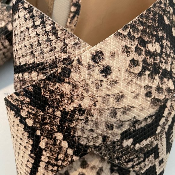 Franco Sarto Snakeskin Print Slide Sandal - Picture 3 of 6